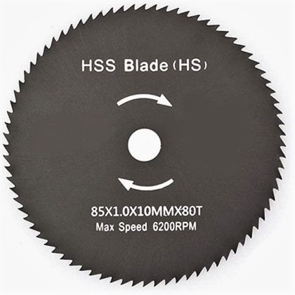 Диск циркулярен  85 x 10 mm, 80 зъба HSS