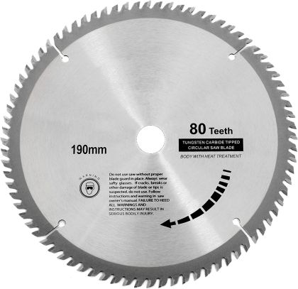 Диск циркулярен 190 x 20 mm, 80 зъба HM