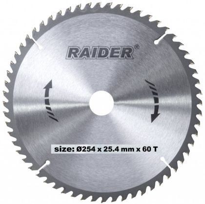 Диск циркулярен 254 x 25.4 mm, 60 зъба HM