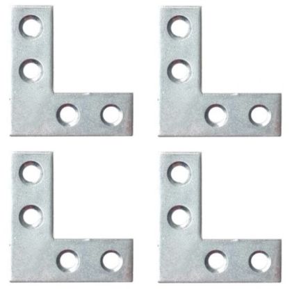 Планка Ъгъл плосък NA 25x25/10mm, t=1.5mm, Цинк, к-т 4бр.
