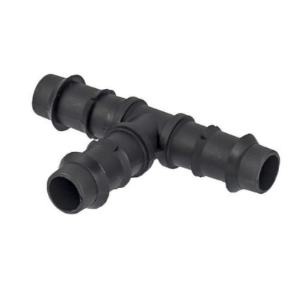Тройник за капков маркуч, Ф16x16x16mm, оребрен