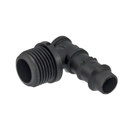 Коляно за капков маркуч, M1/2" x Ф16mm, оребрено