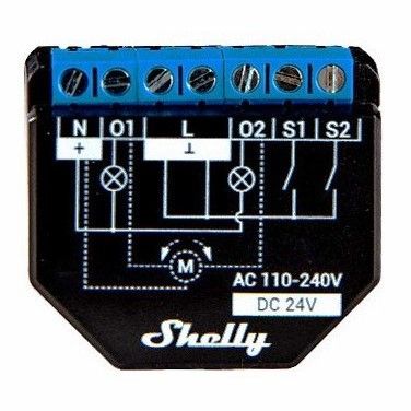 Смарт реле Shelly 2PM Plus