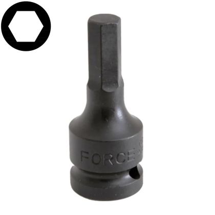 Вложка 1/2" накрайник шестограм, ударен HEX22 x 60mm FORCE 24406022