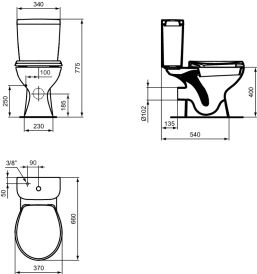 WC комплект SevaFresh E405801
