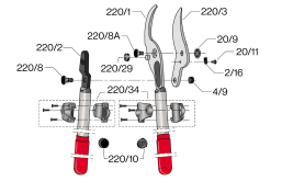 НОЖИЦА С ЛОСТОВ МЕХАНИЗЪМ FELCO 220