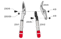 НОЖИЦА С ЛОСТОВ МЕХАНИЗЪМ FELCO 231
