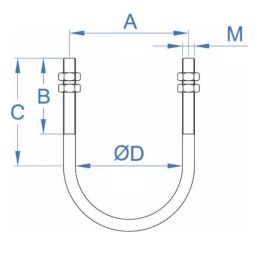 U-болт M6 - 1/2"