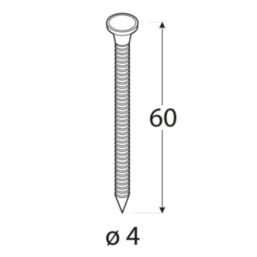 Пирон - Анкер ANG 60x4mm, 1kg (~ 158 бр.) Цинк