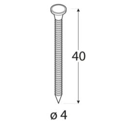 Пирон - Анкер ANG 40x4mm, 1kg (~ 226 бр.) Цинк
