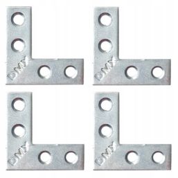 Планка Ъгъл плосък NA 30x30/10mm, t=1.5mm, Цинк, к-т 4бр.