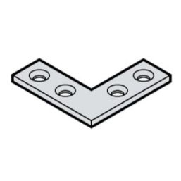 Планка Ъгъл плосък NA 30x30/10mm, t=1.5mm, Цинк, к-т 4бр.