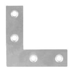 Планка Ъгъл плосък NA 40x40/10mm, t=1.5mm, Цинк, к-т 4бр.