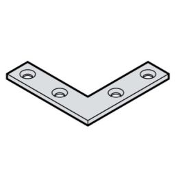 Планка Ъгъл плосък NA 40x40/10mm, t=1.5mm, Цинк, к-т 4бр.