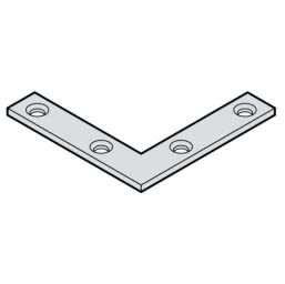 Планка Ъгъл плосък NA 50x50/10mm, t=2mm, Цинк