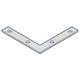 Планка Ъгъл плосък NA 75x75/13mm, t=2mm, Цинк