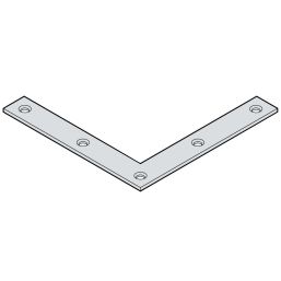 Планка Ъгъл плосък NA100x100/15mm, t=2mm, Цинк