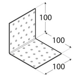Планка Ъгъл KM13 - 100x100/100mm, t=2mm, Цинк