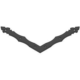 Планка Ъгъл плосък NAD2 - 200x200/30mm, t=3mm, Черен