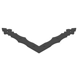 Планка Ъгъл плосък NAD4 - 300x300/40mm, t=4mm, Черен