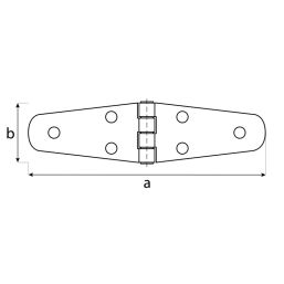 Панта ZTS 150x35mm, t=2mm, Черна