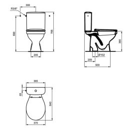 WC комплект / моноблок, долно отт. ULYSSE S, W836001